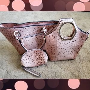 New Le Miel 3pc blush handbag set
